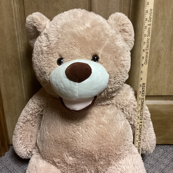 Giant 36” Plush Tan & Brown Stuffed Teddy Bear NEW - Picture 3 of 10